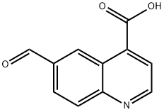 6-formyl-4-quinolinecarboxylic acid Structure