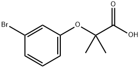 2-(3-bromophenoxy)-2-methylpropanoic acid 구조식 이미지