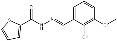 (E)-N'-(2-hydroxy-3-methoxybenzylidene)thiophene-2-carbohydrazide Structure