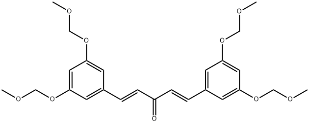 (1E,4E)-1,5-Bis[3,5-bis(methoxymethoxy)phenyl]-1,4-pentadiene-3-one 구조식 이미지