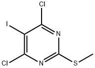 4,6-Dichloro-5-iodo-2-(methylthio)pyrimidine Structure