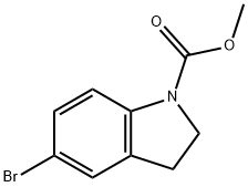 1H-Indole-1-carboxylic acid, 5-bromo-2,3-dihydro-, methyl ester
 구조식 이미지