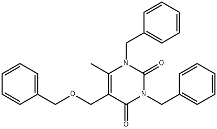 1,3-dibenzyl-5-((benzyloxy)methyl)-6-methylpyrimidine-2,4(1H,3H)-dione Structure