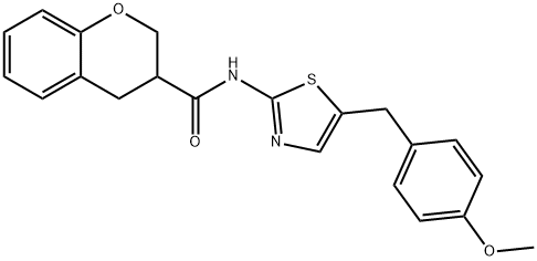 N-[5-(4-methoxybenzyl)-1,3-thiazol-2-yl]-3,4-dihydro-2H-chromene-3-carboxamide Structure