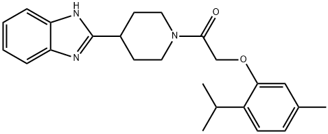 2-[4-(1H-benzimidazol-2-yl)-1-piperidinyl]-2-oxoethyl 2-isopropyl-5-methylphenyl ether Structure