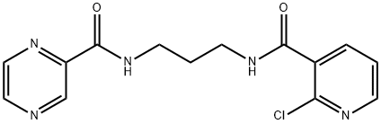 N-(3-{[(2-chloropyridin-3-yl)carbonyl]amino}propyl)pyrazine-2-carboxamide Structure