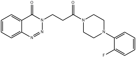 3-{3-[4-(2-fluorophenyl)-1-piperazinyl]-3-oxopropyl}-1,2,3-benzotriazin-4(3H)-one 구조식 이미지