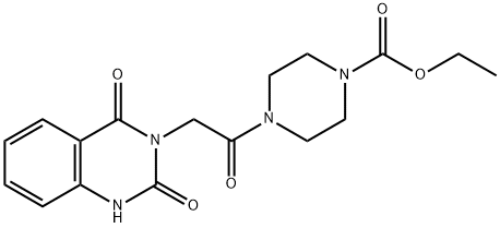 ethyl 4-[(2-hydroxy-4-oxoquinazolin-3(4H)-yl)acetyl]piperazine-1-carboxylate 구조식 이미지