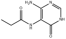 N-(4-amino-6-oxo-1,6-dihydropyrimidin-5-yl)propionamide 구조식 이미지