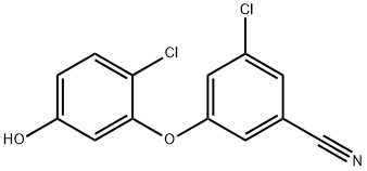3-Chloro-5-(2-chloro-5-hydroxyphenoxy)benzonitrile Structure