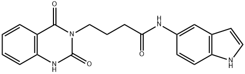 4-(2-hydroxy-4-oxoquinazolin-3(4H)-yl)-N-(1H-indol-5-yl)butanamide Structure