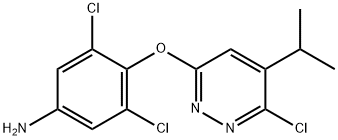 3,5-dichloro-4-((6-chloro-5-isopropylpyridazin-3-yl)oxy)aniline(WXG00196) 구조식 이미지