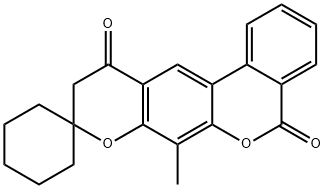 7-methyl-9,10-dihydrospiro(5H,11H-benzo[c]pyrano[3,2-g]chromene-9,1'-cyclohexane)-5,11-dione 구조식 이미지