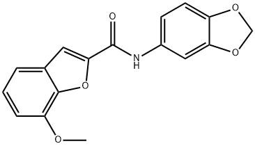 N-(1,3-benzodioxol-5-yl)-7-methoxy-1-benzofuran-2-carboxamide Structure