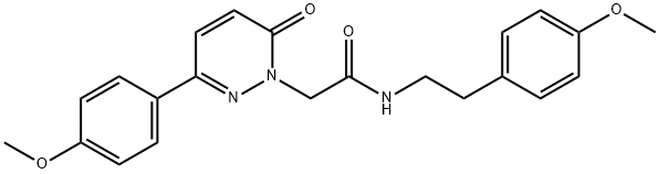 N-[2-(4-methoxyphenyl)ethyl]-2-[3-(4-methoxyphenyl)-6-oxopyridazin-1(6H)-yl]acetamide 구조식 이미지