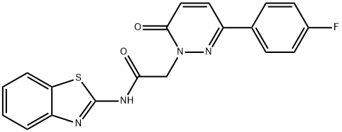 N-(1,3-benzothiazol-2-yl)-2-[3-(4-fluorophenyl)-6-oxopyridazin-1(6H)-yl]acetamide 구조식 이미지