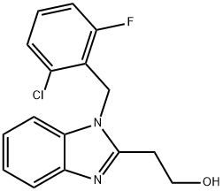 2-[1-(2-chloro-6-fluorobenzyl)-1H-benzimidazol-2-yl]ethanol 구조식 이미지