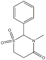 Tetrahydro-3-methyl-2-phenyl-4H-1,3-thiazin-4-one 1,1-dioxide 구조식 이미지