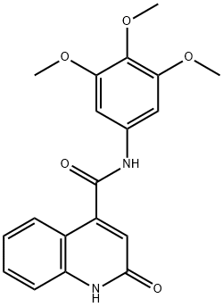 2-히드록시-N-(3,4,5-트리메톡시페닐)퀴놀린-4-카르복사미드 구조식 이미지