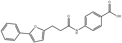 4-{[3-(5-phenylfuran-2-yl)propanoyl]amino}benzoic acid Structure