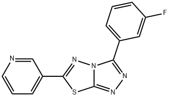 3-(3-fluorophenyl)-6-(pyridin-3-yl)[1,2,4]triazolo[3,4-b][1,3,4]thiadiazole 구조식 이미지