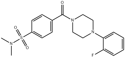 4-{[4-(2-fluorophenyl)-1-piperazinyl]carbonyl}-N,N-dimethylbenzenesulfonamide 구조식 이미지