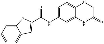 N-(3-oxo-3,4-dihydro-2H-1,4-benzoxazin-6-yl)-1-benzothiophene-2-carboxamide Structure