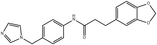3-(1,3-benzodioxol-5-yl)-N-[4-(1H-imidazol-1-ylmethyl)phenyl]propanamide Structure