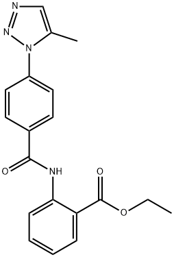 ethyl 2-({[4-(5-methyl-1H-1,2,3-triazol-1-yl)phenyl]carbonyl}amino)benzoate 구조식 이미지