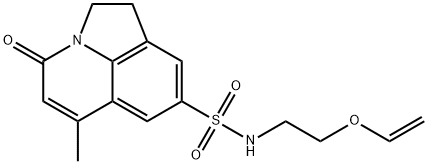 6-methyl-4-oxo-N-(2-(vinyloxy)ethyl)-2,4-dihydro-1H-pyrrolo[3,2,1-ij]quinoline-8-sulfonamide 구조식 이미지