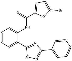 5-bromo-N-[2-(3-phenyl-1,2,4-oxadiazol-5-yl)phenyl]-2-furamide Structure