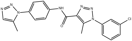 1-(3-chlorophenyl)-5-methyl-N-[4-(5-methyl-1H-1,2,3-triazol-1-yl)phenyl]-1H-1,2,3-triazole-4-carboxamide Structure