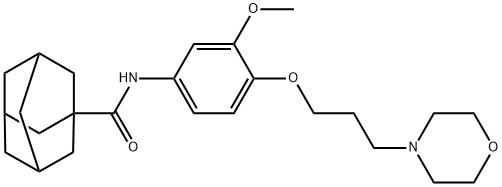 N-{3-methoxy-4-[3-(4-morpholinyl)propoxy]phenyl}-1-adamantanecarboxamide Structure
