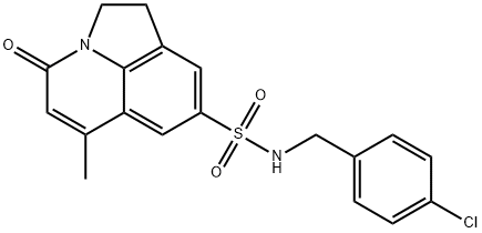 N-(4-chlorobenzyl)-6-methyl-4-oxo-2,4-dihydro-1H-pyrrolo[3,2,1-ij]quinoline-8-sulfonamide Structure