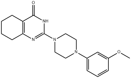 5,6,7,8-tetrahydro-2-[4-(3-methoxyphenyl)-1-piperazinyl]-4(3H)-Quinazolinone Structure