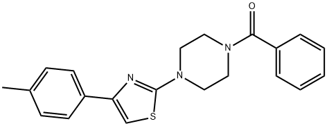 1-benzoyl-4-[4-(4-methylphenyl)-1,3-thiazol-2-yl]piperazine Structure