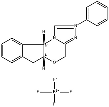 (5aR,10bS)-5a,10b-dihydro-2-phenyl-4H,6H-Indeno[2,1-b][1,2,4]triazolo[4,3-d][1,4]oxazinium tetrafluoroborate Structure