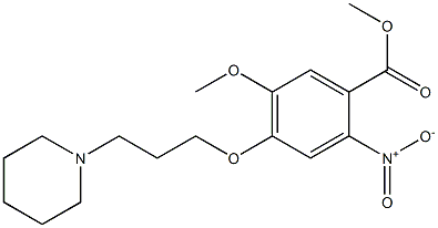 methyl 5-methoxy-2-nitro-4-
(3-(piperidin-1-yl)propoxy)benzoate Structure