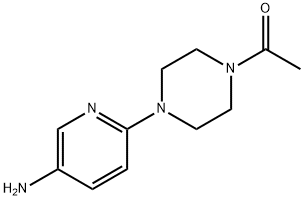 1-[4-(5-amino-2-pyridinyl)-1-piperazinyl]ethanone 구조식 이미지