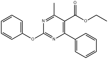 Ethyl 4-methyl-2-phenoxy-6-phenylpyrimidine-5-carboxylate Structure