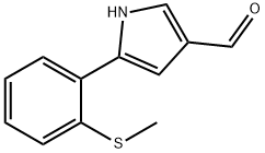 5-[2-(Methylthio)phenyl]-1H-pyrrole-3-carbaldehyde 구조식 이미지