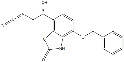 7-[(1R)-2-azido-1-hydroxyethyl]-4-(benzyloxy)-1,3-benzothiazol-2(3H)-one Structure