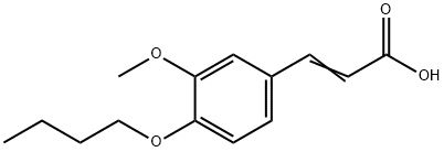 (E)-3-(4-Butoxy-3-methoxyphenyl)acrylic acid Structure