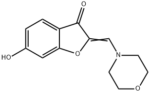 (Z)-6-하이드록시-2-(모르폴리노메틸렌)벤조푸란-3(2H)-온 구조식 이미지