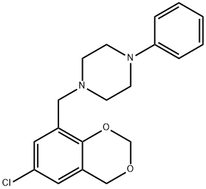 1-[(6-chloro-4H-1,3-benzodioxin-8-yl)methyl]-4-phenylpiperazine 구조식 이미지