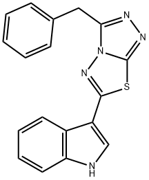 3-(3-benzyl[1,2,4]triazolo[3,4-b][1,3,4]thiadiazol-6-yl)-1H-indole Structure