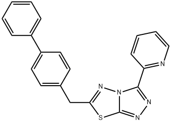 6-([1,1'-biphenyl]-4-ylmethyl)-3-(2-pyridinyl)[1,2,4]triazolo[3,4-b][1,3,4]thiadiazole Structure