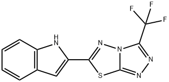 2-[3-(trifluoromethyl)[1,2,4]triazolo[3,4-b][1,3,4]thiadiazol-6-yl]-1H-indole Structure