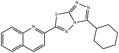 2-(3-cyclohexyl[1,2,4]triazolo[3,4-b][1,3,4]thiadiazol-6-yl)quinoline Structure