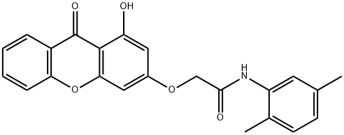 N-(2,5-dimethylphenyl)-2-[(1-hydroxy-9-oxo-9H-xanthen-3-yl)oxy]acetamide Structure